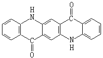 Molecular structure of quinacridone pigment