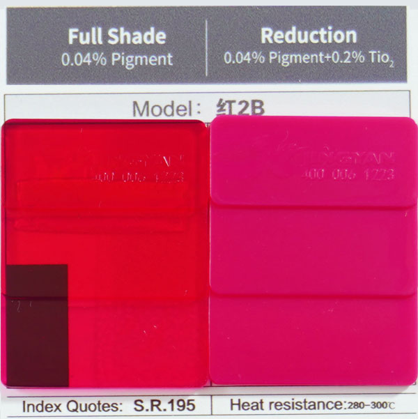 Ranbar Red 2B Monoazo Dye Color Swatches