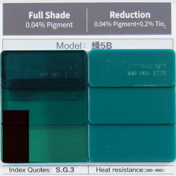 Ranbar Green 5B Anthraquinone Dye Color Swatches