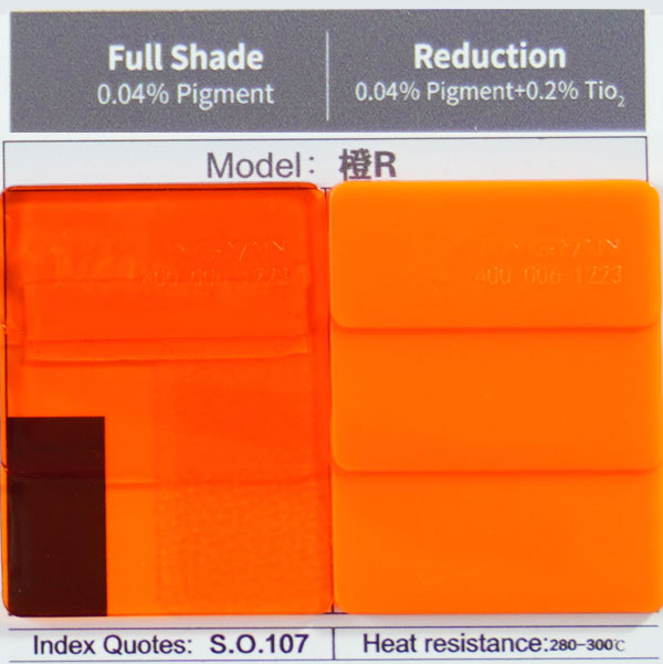 Ranbar Orange R Dye Color Swatches